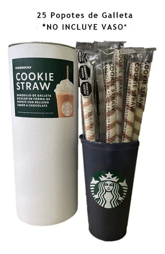 (25 Pack) Starbucks Cookie Straw / Popotes De Galleta