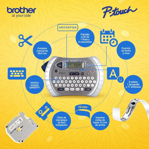Impresora De Etiqueta Electrónica Brother Pt70bm Oficina Y H