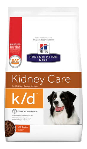 Alimento Hill's Prescription Diet Kidney Care Canine K/d Para Perro Adulto Todos Los Tamaños Sabor Pollo En Bolsa De 8.5lb