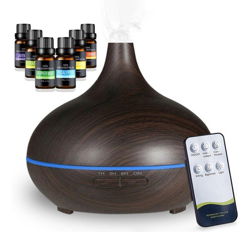 550 Ml Difusor De Aromaterapia Humidificador +aceite Esencia