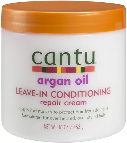 Cantu Argan Oil Leave-in Crema Reparadora Cabello Curly Hair