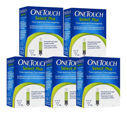 Onetouch Select Plus Paquete Con 250 Tiras Para Glucómetro