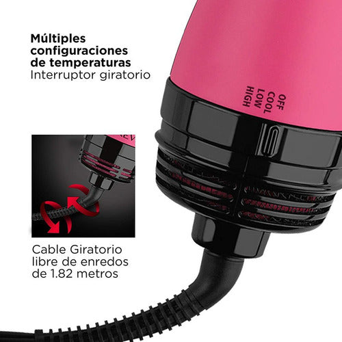 Cepillo Revlon Salon One-step Secador Voluminizador - Rosa