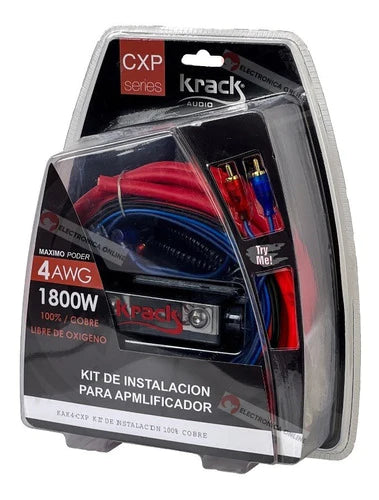 Kit De Instalacion Calibre 4 Krack Audio 100% Cobre Ofc