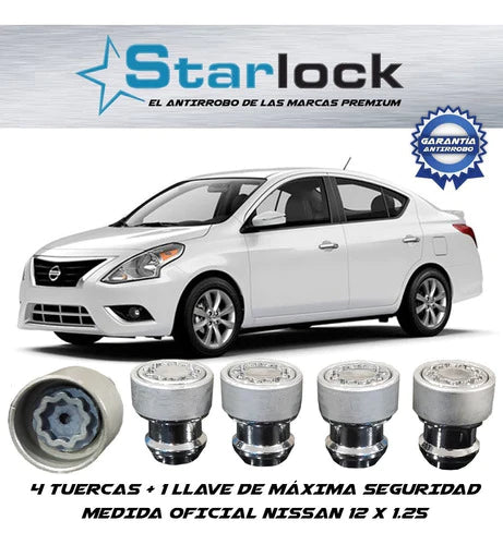 Birlos De Seguridad Starlock Nissan  Versa 12x1.25 2020
