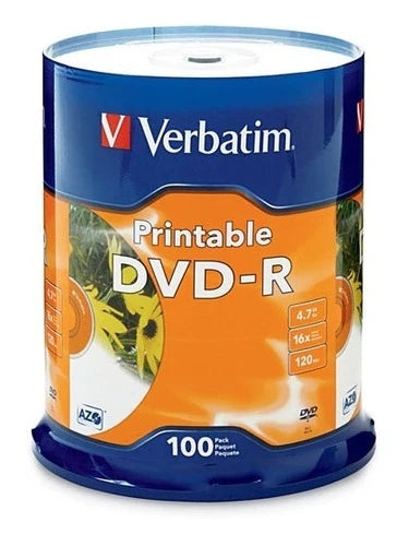 Disco Dvd-r Imprimible Verbatim 4.7 Gb 16x Campana C/100