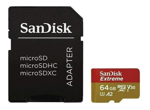 Micro Sd Sandisk Extreme 64gb Gopro/drone Sdsqxa2-064g-gn6ma