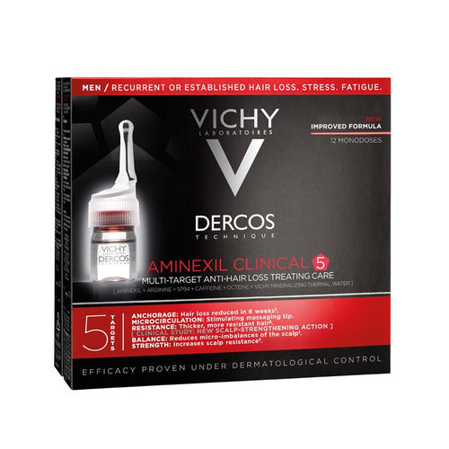 Vichy Dercos Aminexil Clinical 5 Anticaida Men 12 Ampolletas