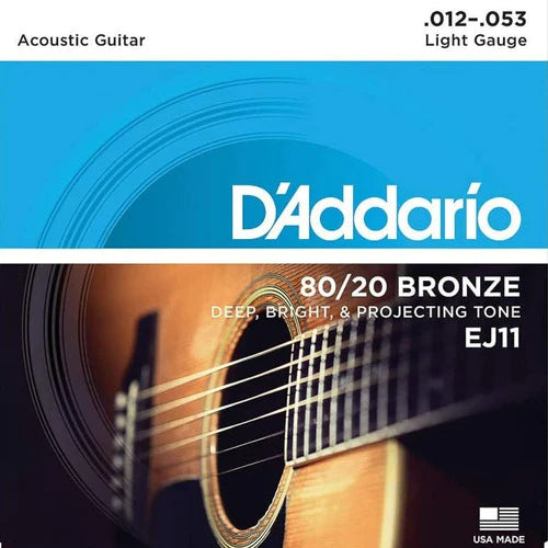 2 Juegos De Cuerdas Bronce Guitarra Acústica Daddario Ej-11