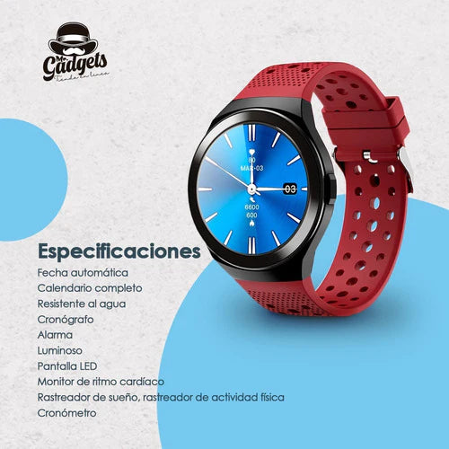 Reloj Inteligente Smart Watch Redondo Para Ios Android Ip68