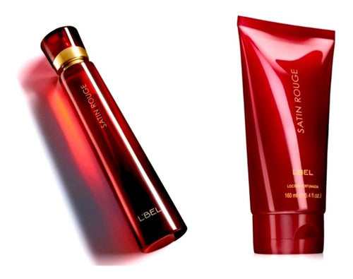 Perfume Satín Rouge Set Con Locion De L'bel