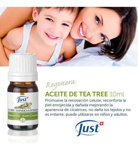 Aceite De Tea Tree Con Manuca Y Rosalina Just Original 10 Ml