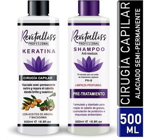 Keratina Brasileña Revitalliss Cirugía Capilar+shampoo 500ml