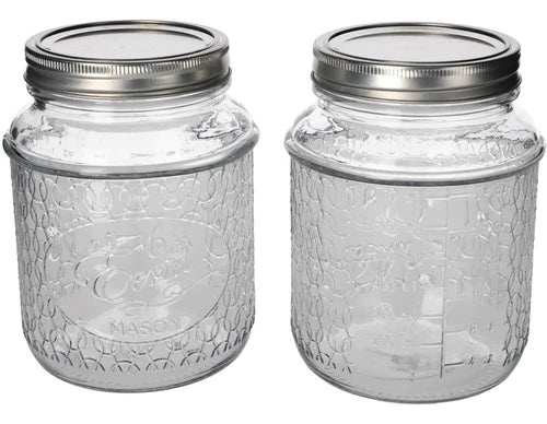 Set 4 Frascos Mason Jar Premium Eerin' 1 Litro Nv-1032