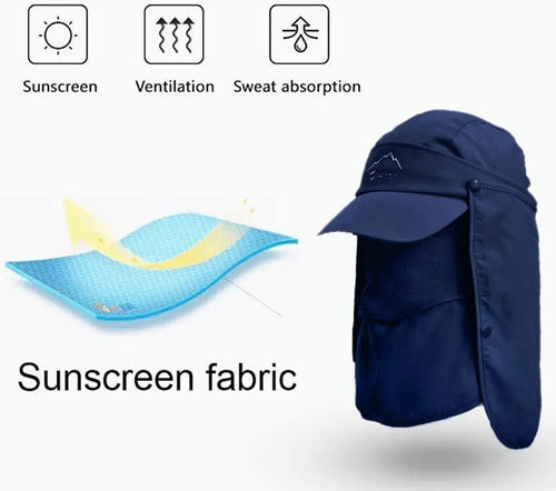 Sombreros Para El Sol,plegables Con Velo Protección(upf 50+)