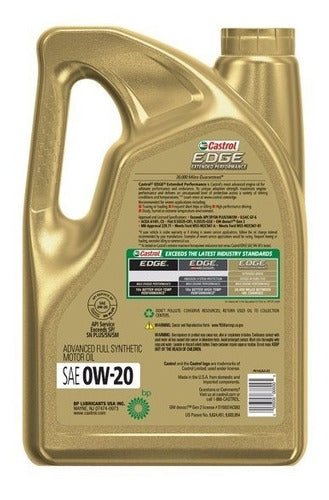 Aceite Castrol Edge Extended 0w20 100% Sintetico 4.73l