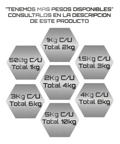 Polainas Tobilleras Con Peso 5kg C/u Total 10kg Reforzadas