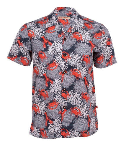 Camisa Estampada Manga Corta Mod. Kaili Coral - Costavana