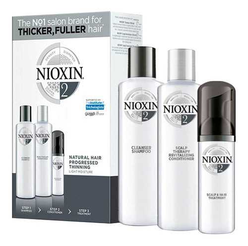 Nioxin 2 Kit Tratamiento Para Caída Del Cabello  (3 Pzas)