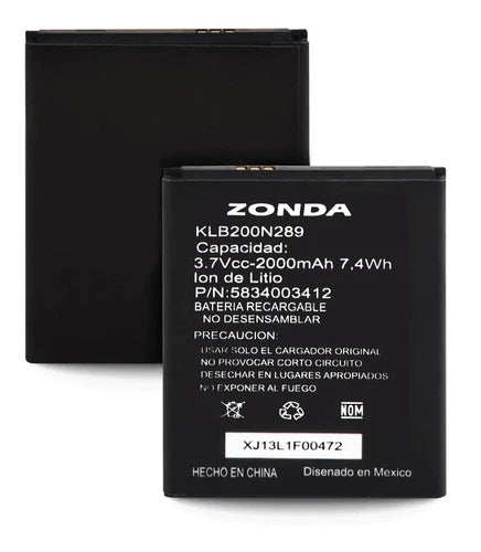 Bateria Pila Zonda Klb200n289 2000mah 3.7v 7.4wh Nueva!!