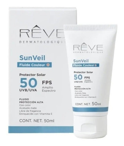 Reve Protector Solar Sun Veil Fluide Couleur 50 Fps 50ml
