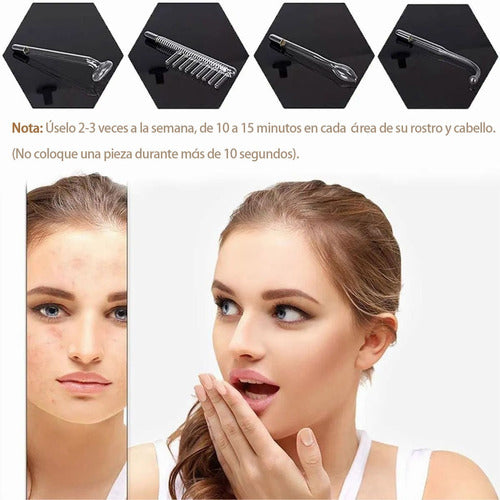 Facial Dispositivos De Alta Frecuencia, Máquina Terapia Piel