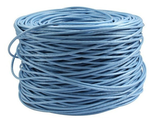 Bobina Cable Utp Cat 6 Azul 305m 8 Hilos 0.57mm Acccable28