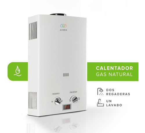Calentador De Agua 2.5 Servicios. Avera C12l. Gas Natural.