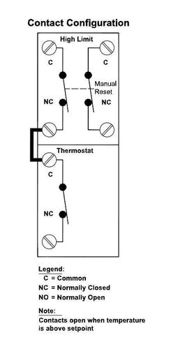 Termostato Eléctrico 6 Pijas De 90 A 150 F Para Boiler