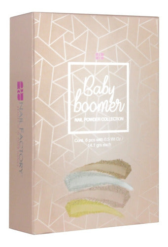 Polvo Acrílico Baby Boomer Collection Nail Factory 6 Tonos