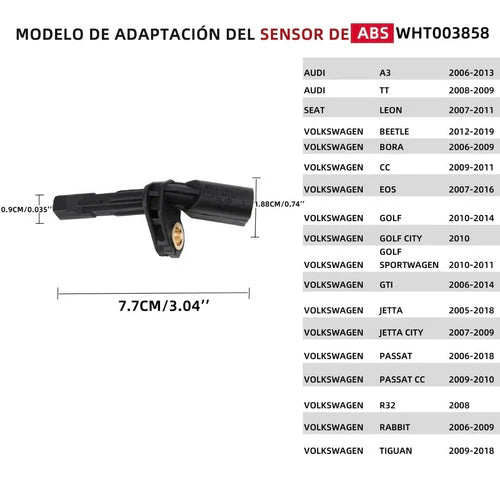 Sensor Abs Trasero Derecho Compatible Con Jetta A6 Wht003858
