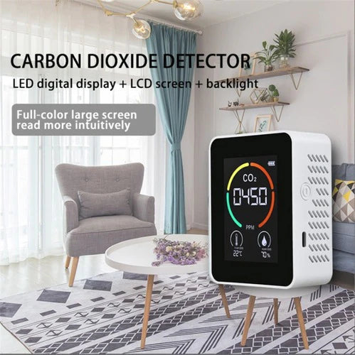 Detector Portátil De Dióxido De Carbono Temperatura Y Humeda