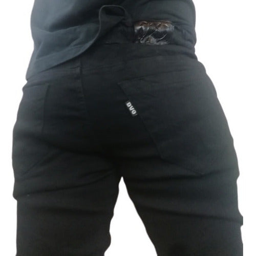 Pantalón Jogger Negro Mezclilla Strech