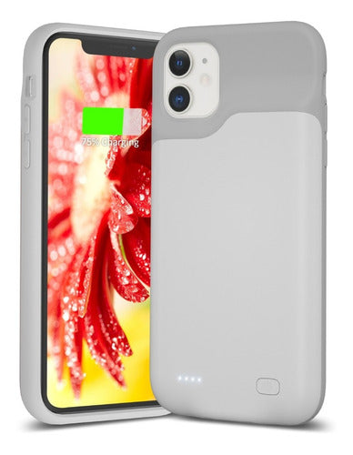 Carcasa Con Cargador De Batería Para iPhone 12/12 Pro Blanco