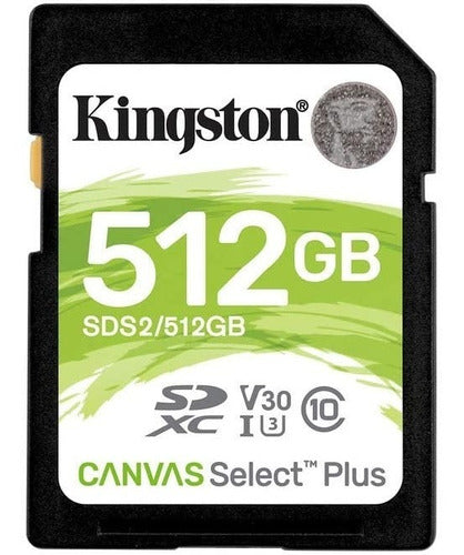 Tarjeta De Memoria Kingston Sds2/512gb Canvas Select 512gb
