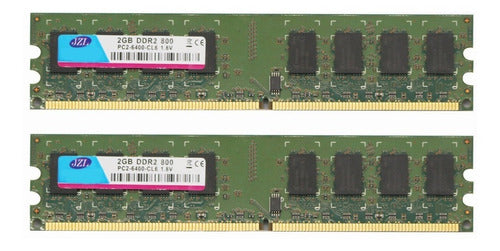 2x 2gb Memoria Ram Ddr2 Pc2-6400u 800mhz Computadoras Udimm