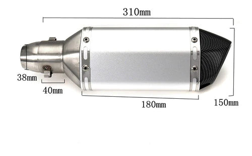 P/tubo De Escape De Motocicleta 51mm Universal Silenciador