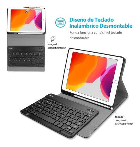 Carcasa Teclado Compatible Con iPad 10.2 8va 2020 / 7ma 2019