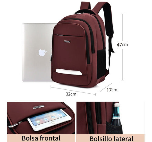 Mochila Impermeable Para Laptop De 15.6in De Escolar Viaje