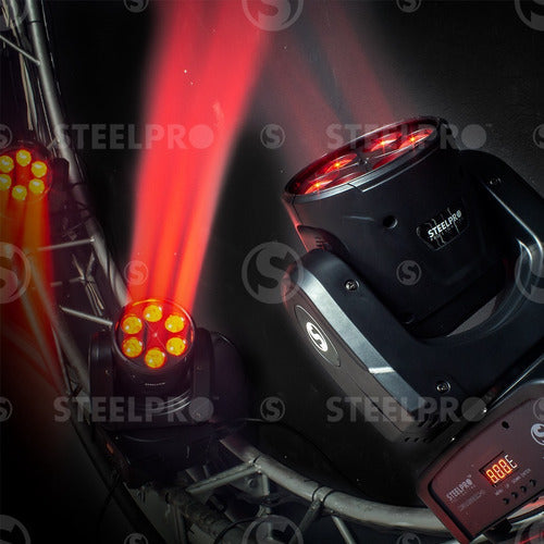 Cabeza Robotica Beam Rgbw + Laser Azul - Steelpro