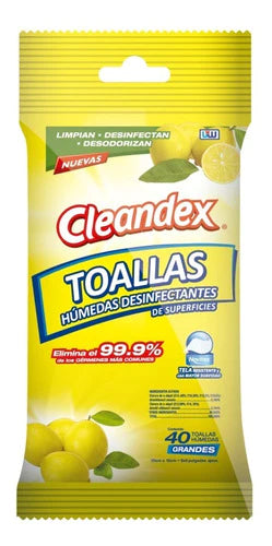 Toallas Desinfectantes Cleandex 40s X 24 Paq.