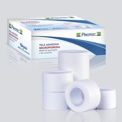 Cinta Tela Adhesiva Microporosa 2.5cm X 10m Con 12 Protec