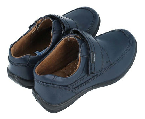 Zapato Escolar Audaz Mocasin Azul Niño Piel Talla. (18.0 - 2
