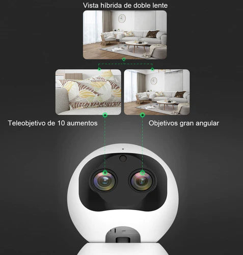 Cámara De Vigilancia Ai Smart Zoom/visión Nocturna/wifi/360°