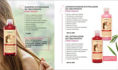 Crecimiento Pelo Shampoo Chile+acondiconador+gel+envíogratis