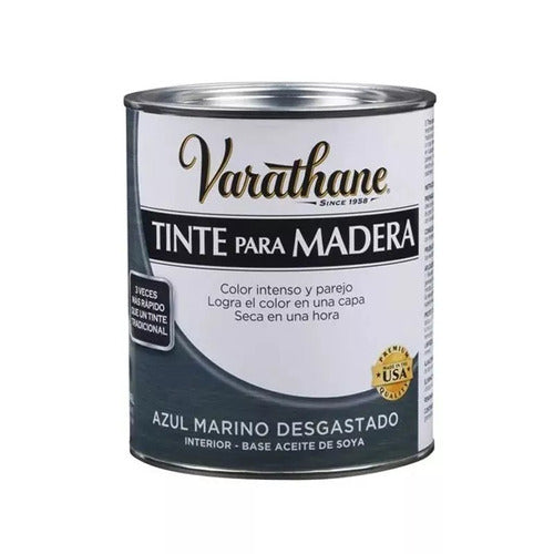 Tinte Para Madera Varathane Azul Marino Desgastado 0,946l