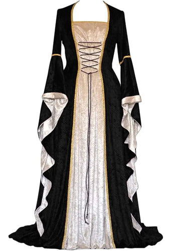 Vestido Princesa De Manga Larga Estilo Medieval Renacentista