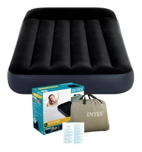Colchon Negro Inflable Twin Classic Intex