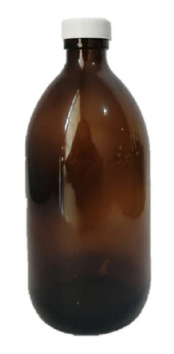 15 Botella Vidrio 500 Ml Ambar Con Taparosca(it-180)