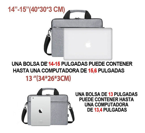Maletin Bolsa Bandolera Funda Protectora Laptop Notebook Mac